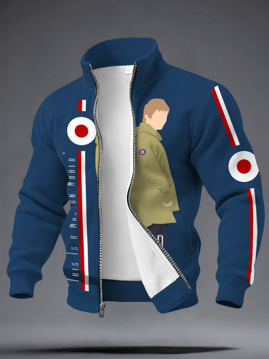 Men's UK Mod Music Lover Printed Coat