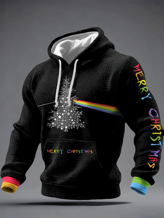 Men's rock band lover Checkered Cotton Hoodie