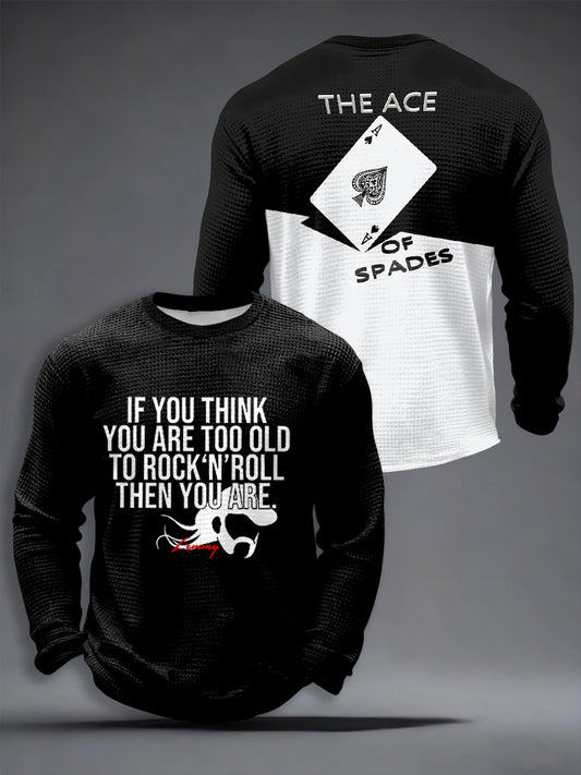 Men's Rock Band Inspired Waffle Long Sleeve T-Shirt