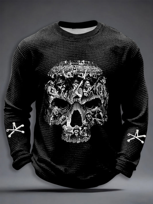 Men's Rock Band Inspired Waffle Long Sleeve T-Shirt