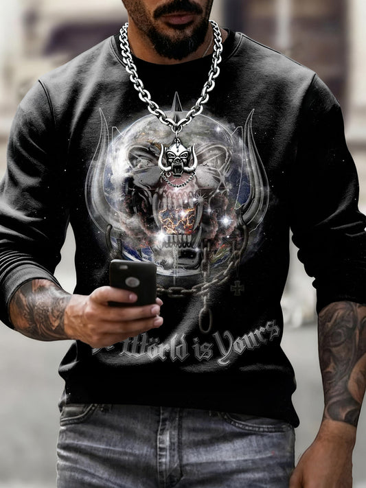 Men's Rock Band Inspired Crew Neck Sweatshirt