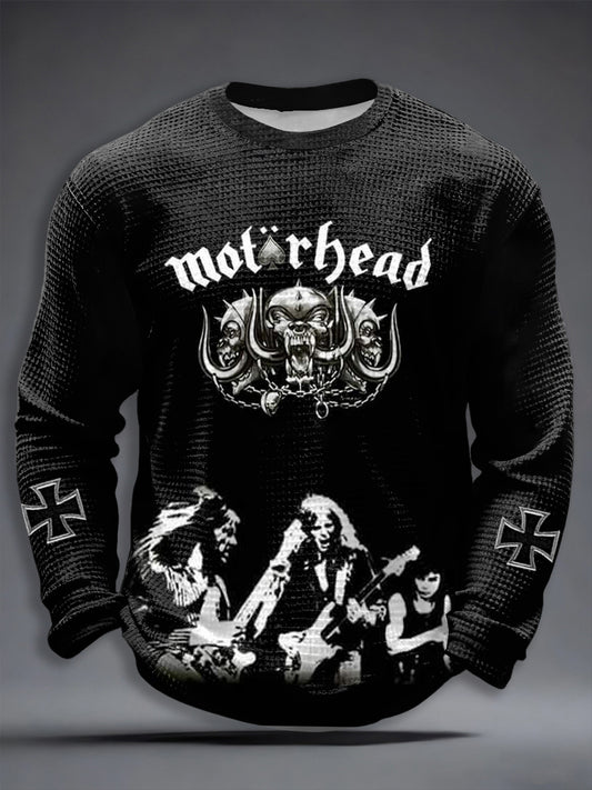 Men's Rock Band Inspired Waffle Long Sleeve T-Shirt