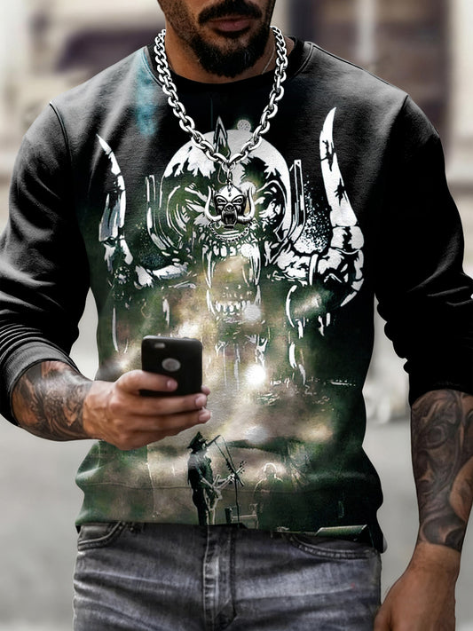 Men's Rock Band Inspired Crew Neck Sweatshirt