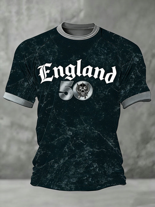 Men's Rock Print Short Sleeves T-shirt