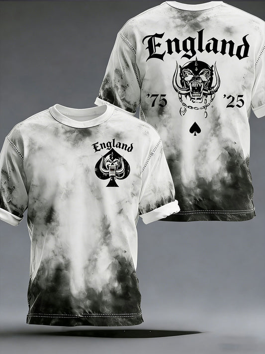 Men's Rock Print Short Sleeves T-shirt