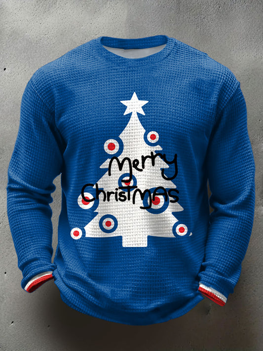 Men's UK Mods Music Lover Christmas Printed Waffle Tops