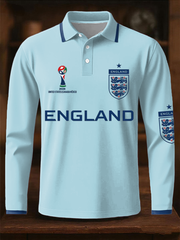 Men's UK Football Lover England  2026 Printed long sleeve shirt